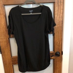 🔥 Black maternity short-sleeved shirt large